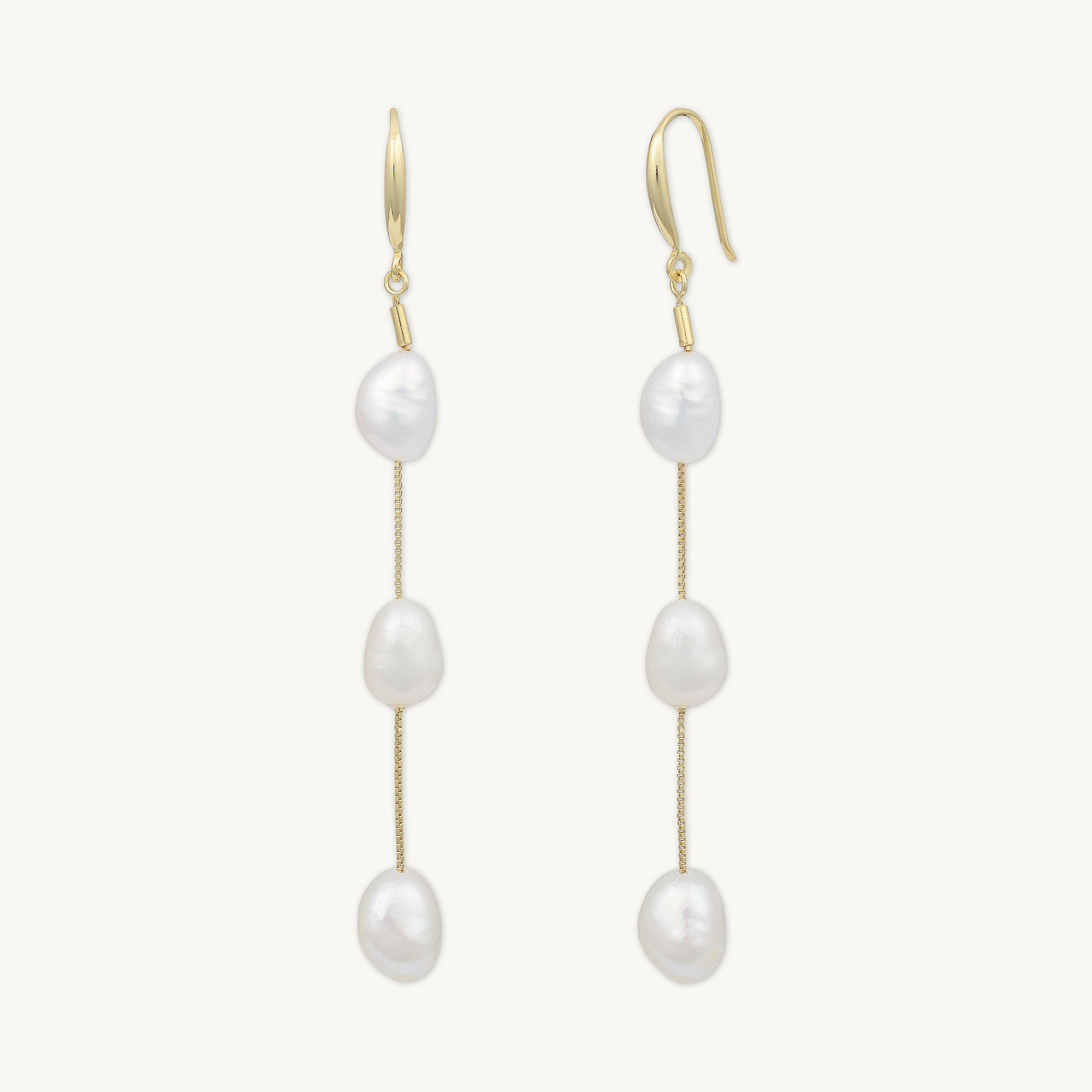 Long Drop Baroque Pearl Earrings - Camile & Stone