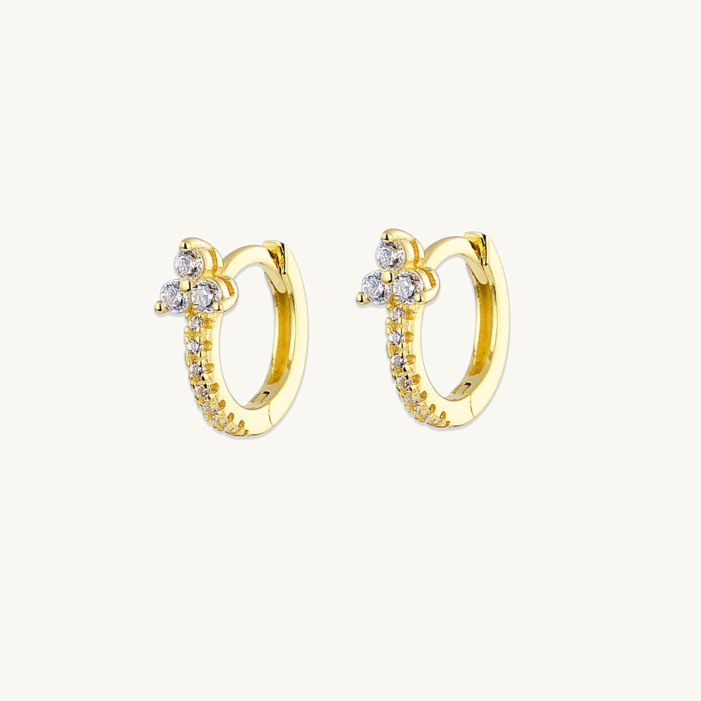 Lotus Sapphire Hoop Earrings - Camile & Stone