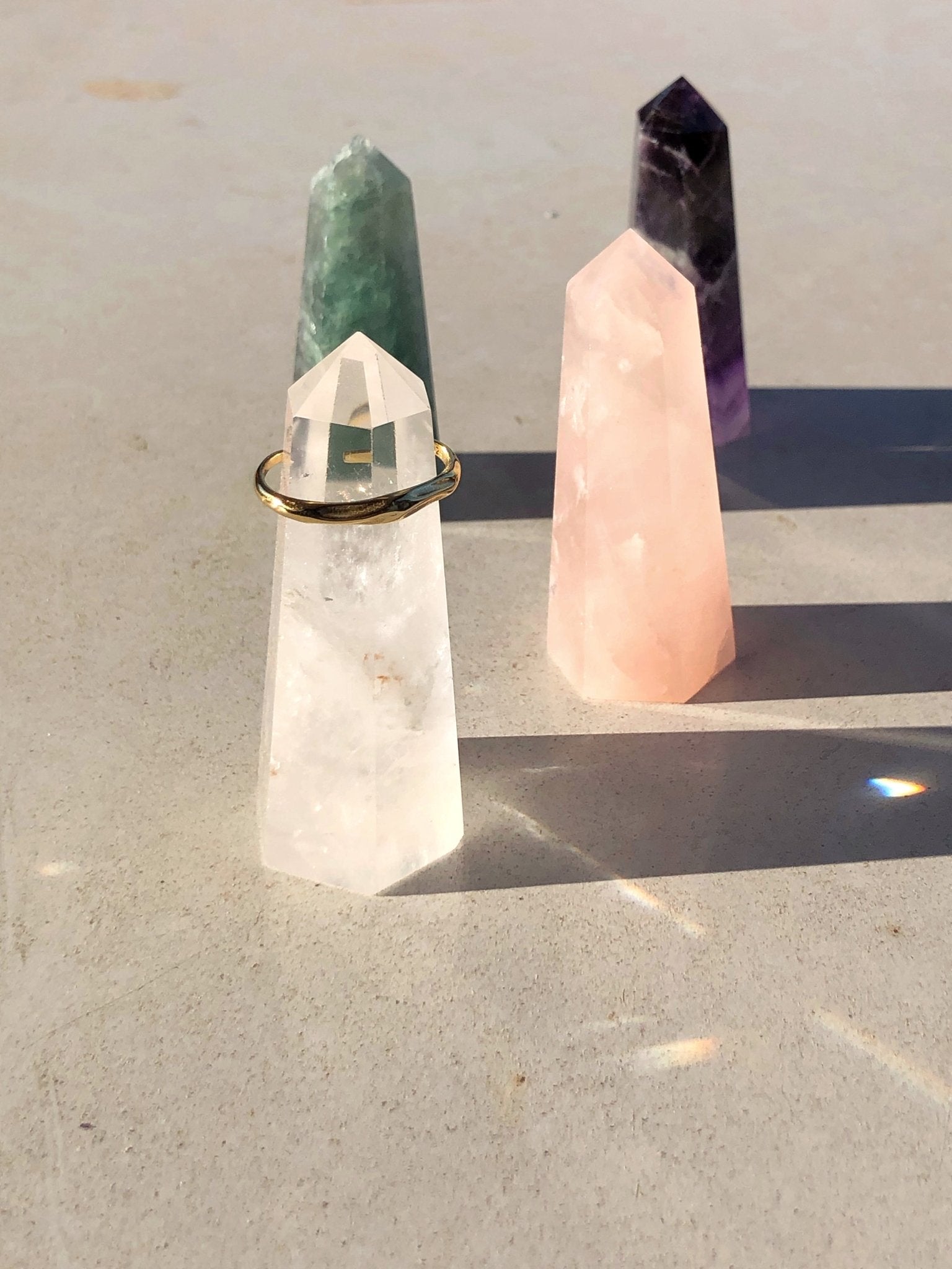 Love Crystal Ring Stand (Rose Quartz) - Camile & Stone