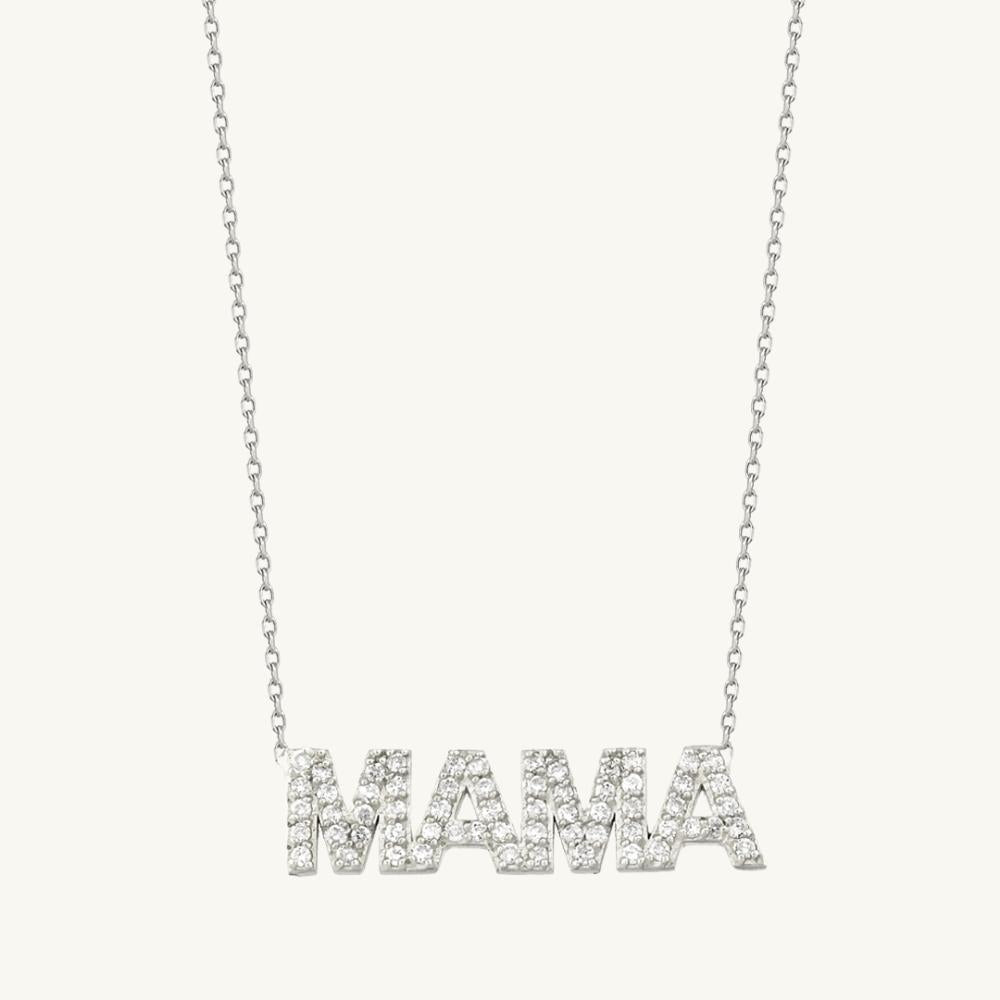 MAMA Pave Block Name Necklace - Camile & Stone