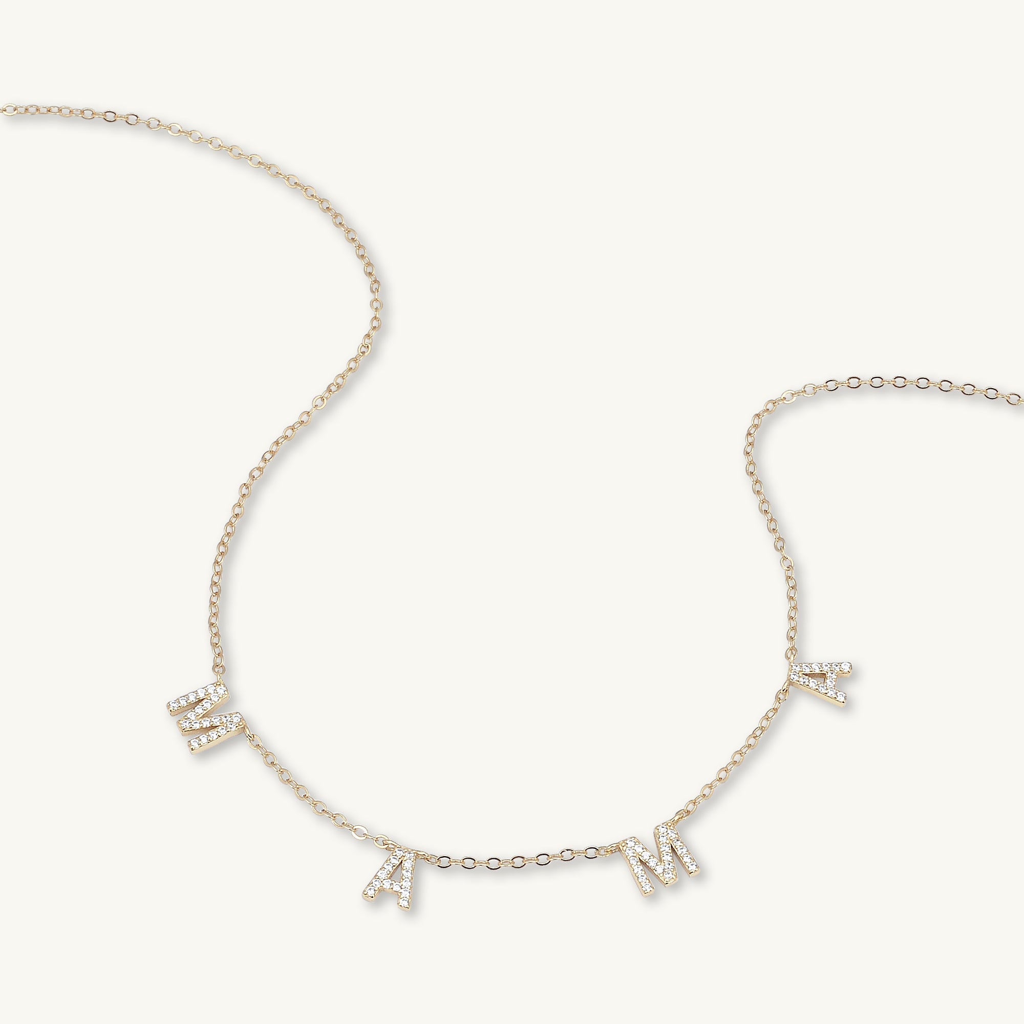 MAMA Sapphire Letter Necklace - Camile & Stone