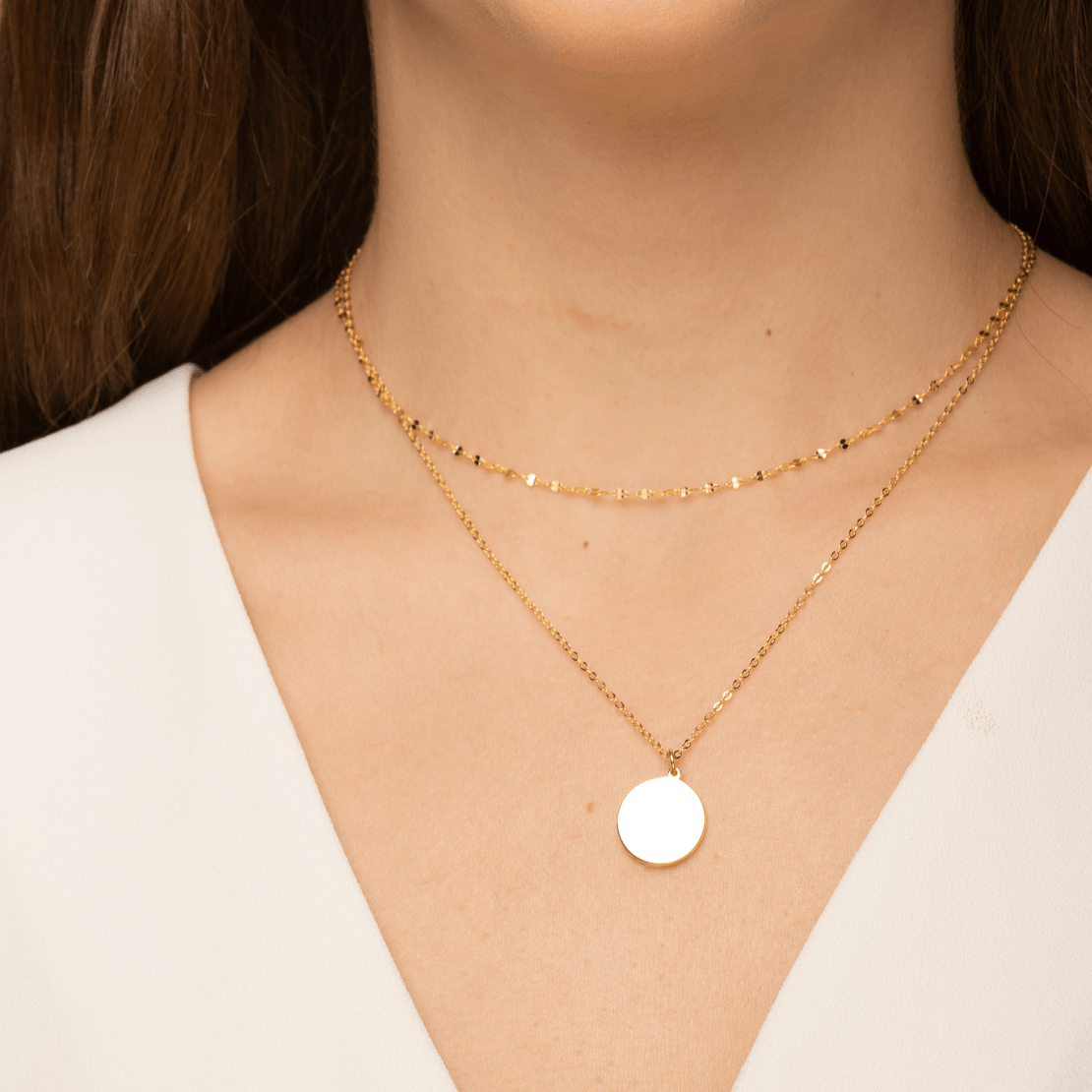 Medallion Coin Pendant Necklace - Camile & Stone