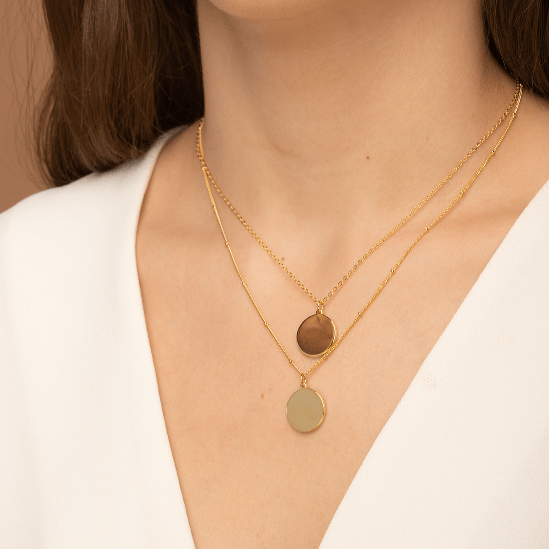 Medallion Coin Pendant Necklace - Camile & Stone