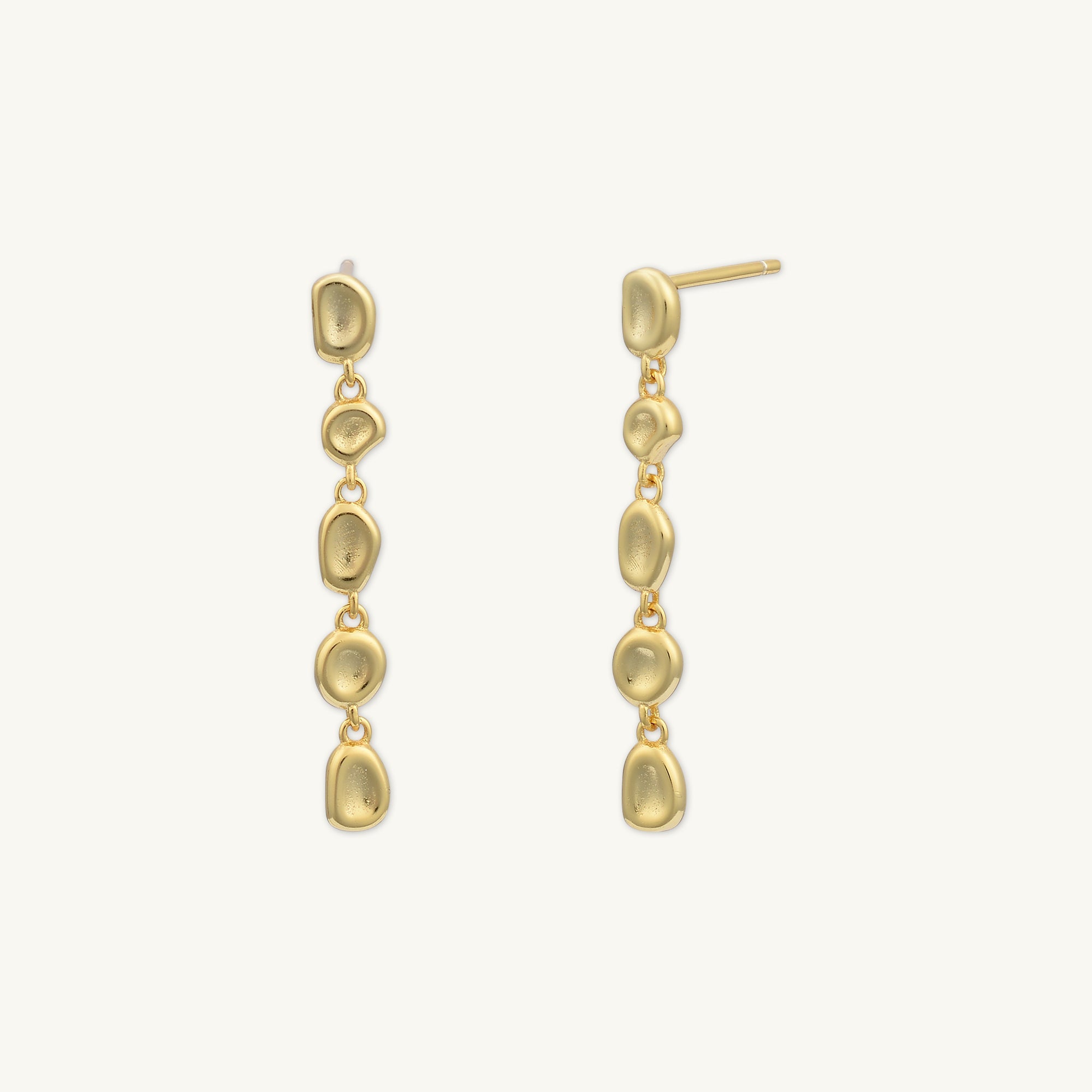 Molten Organic Circle Drop Earrings - Camile & Stone
