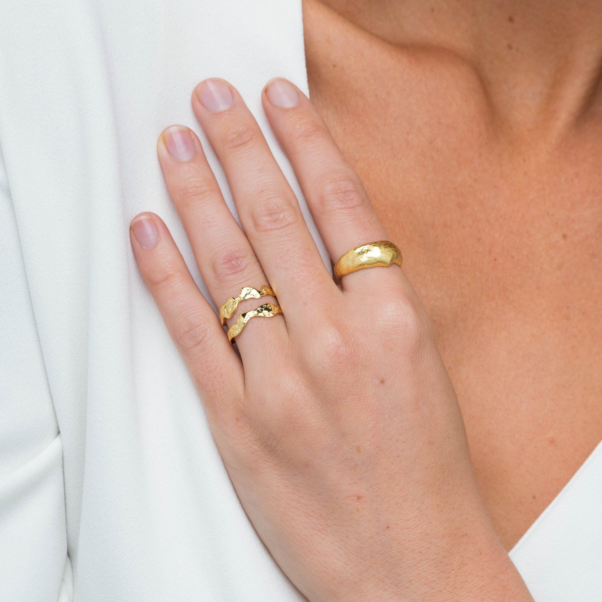 Molten Statement Open Ring - Camile & Stone