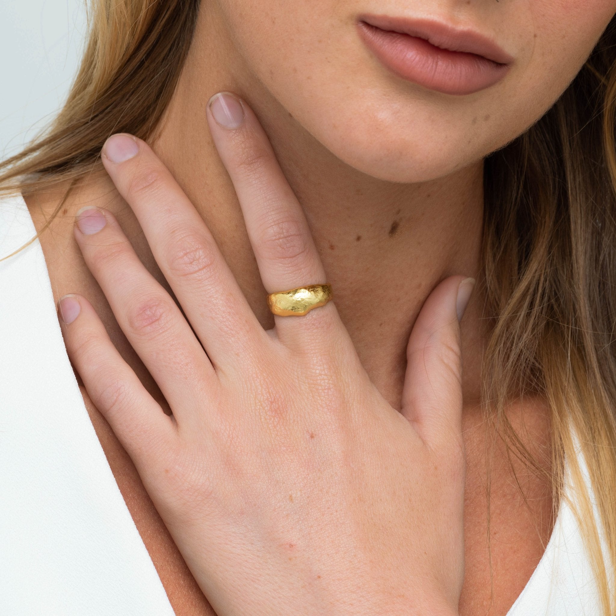 Molten Statement Open Ring - Camile & Stone