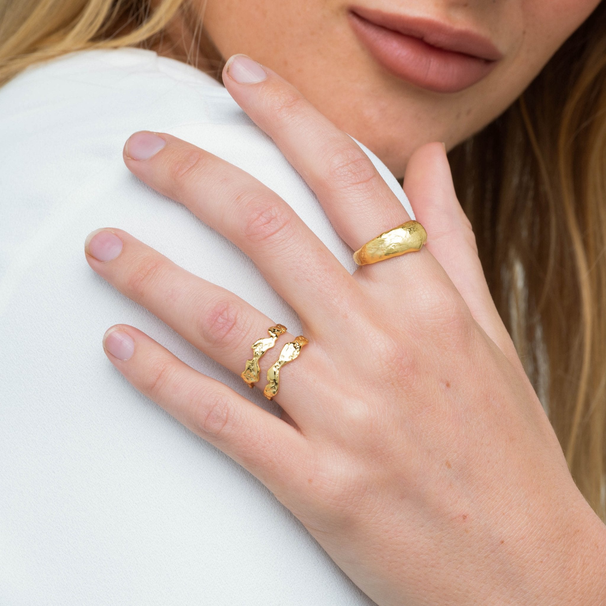 Molten Statement Open Ring - Camile & Stone