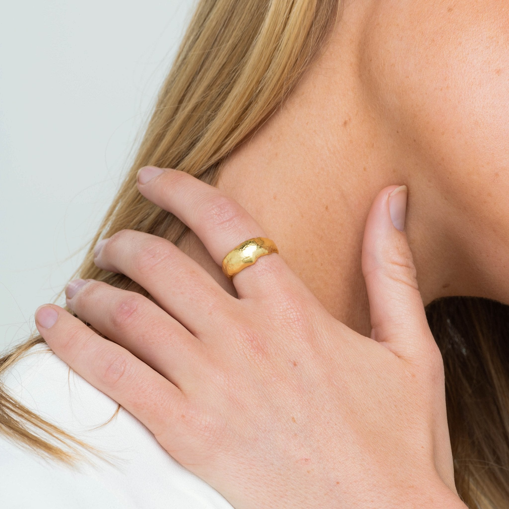 Molten Statement Open Ring - Camile & Stone