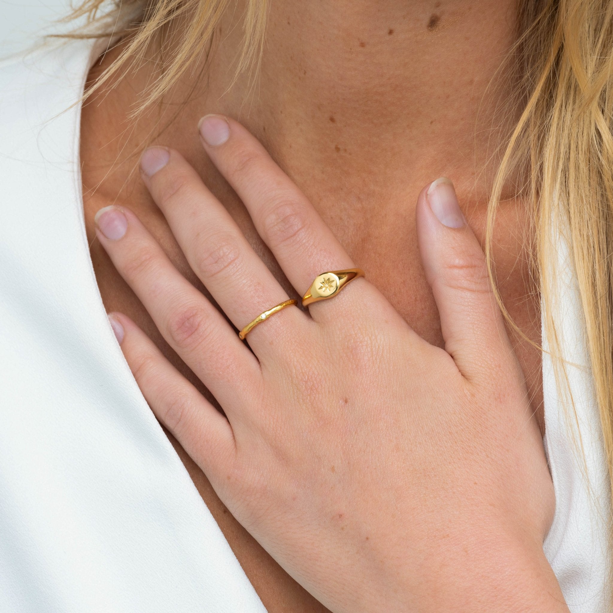 North Star Signet Ring - Camile & Stone