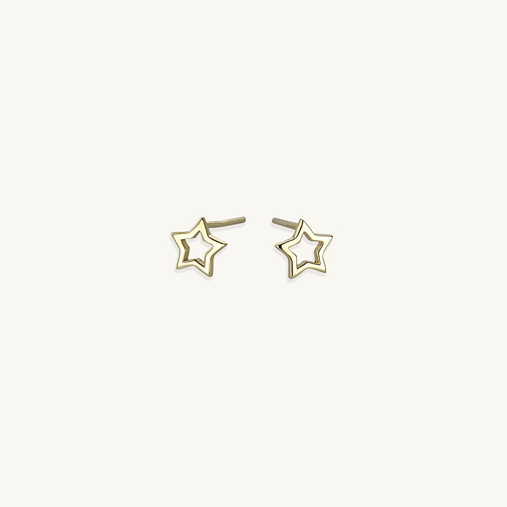 Open Star Stud Earrings - Camile & Stone