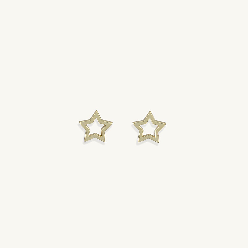 Open Star Stud Earrings - Camile & Stone