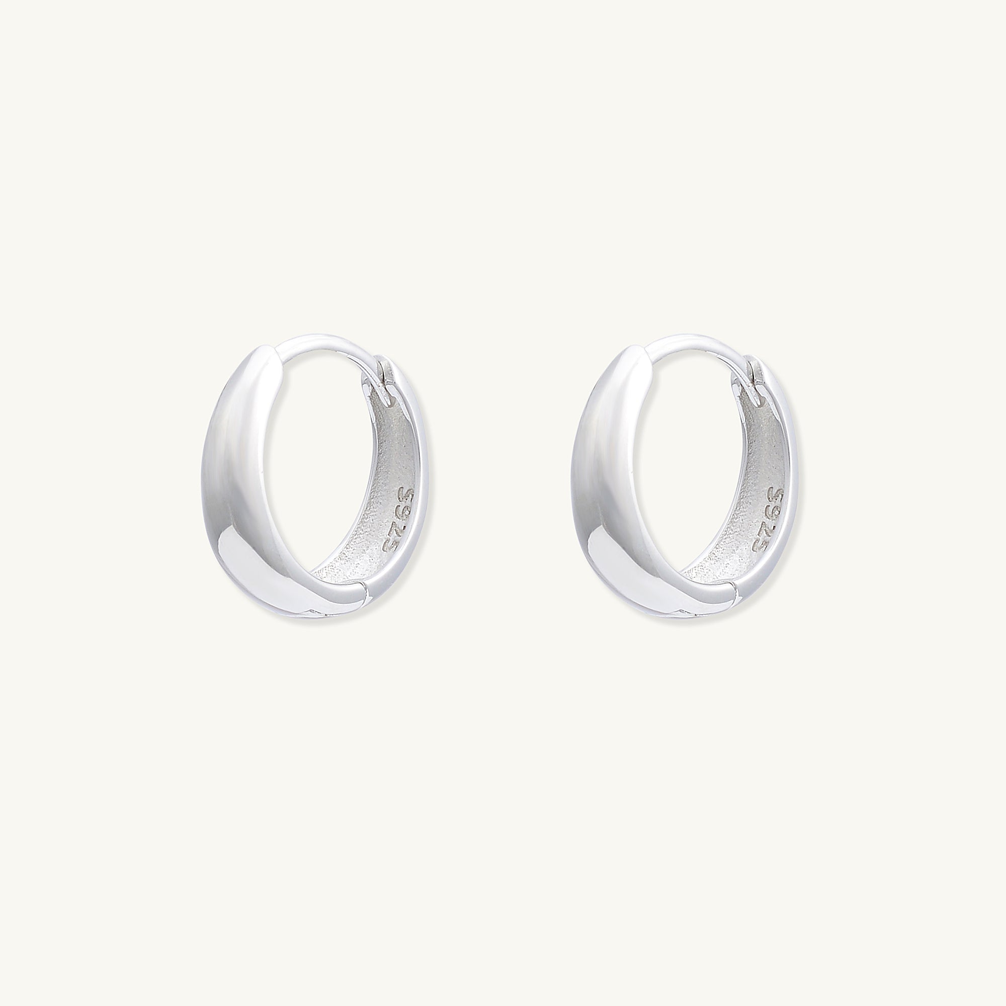 Oval Dome Huggie Earrings - Camile & Stone