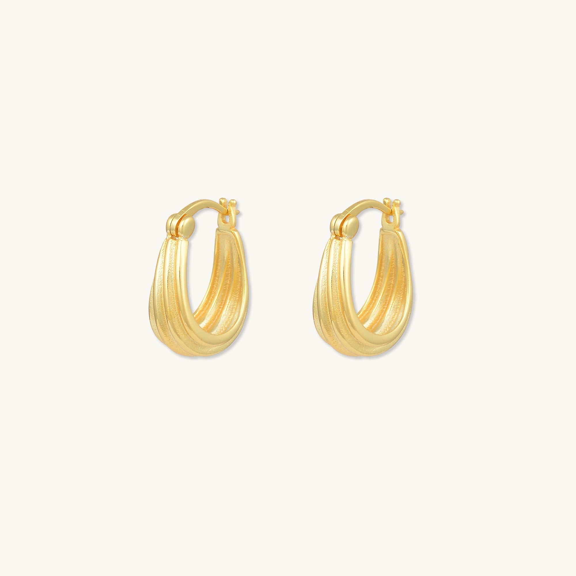 Oval Twist Hoop Earrings - Camile & Stone