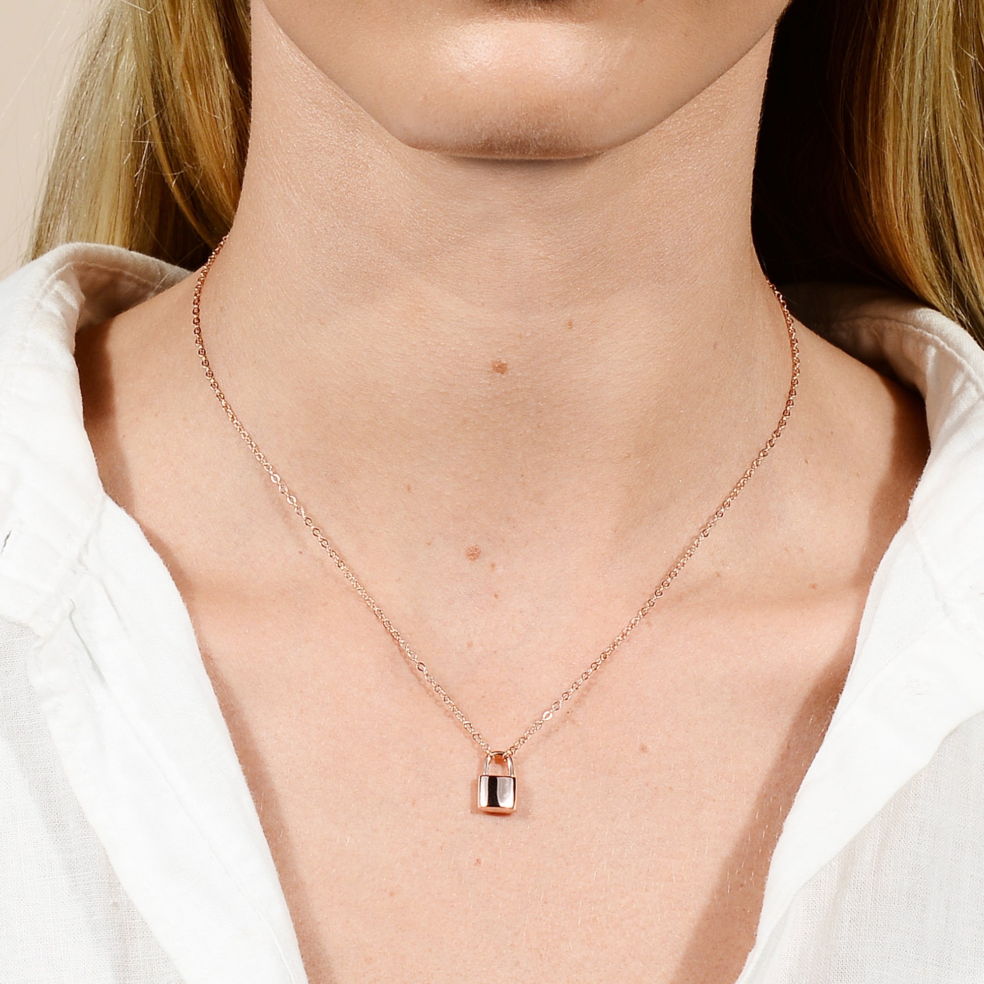 Padlock Initial Letter Necklace - Camile & Stone