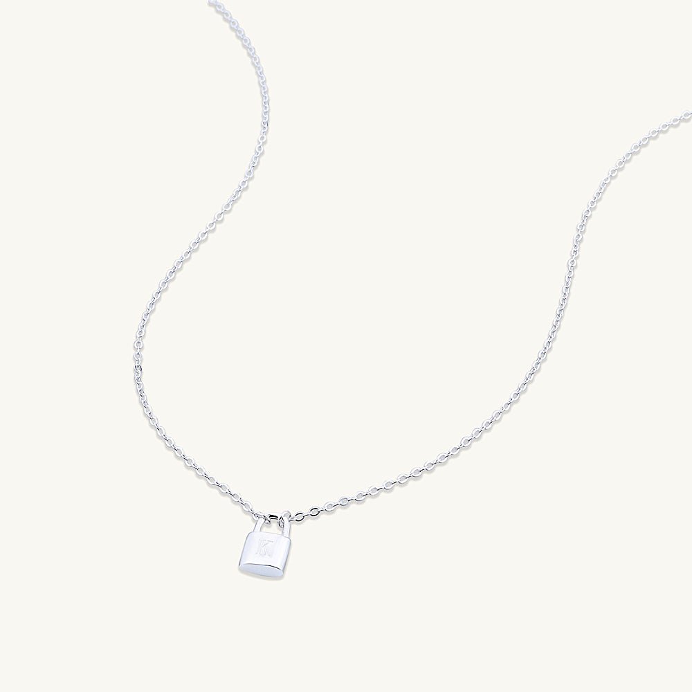 Padlock Initial Letter Necklace - Camile & Stone