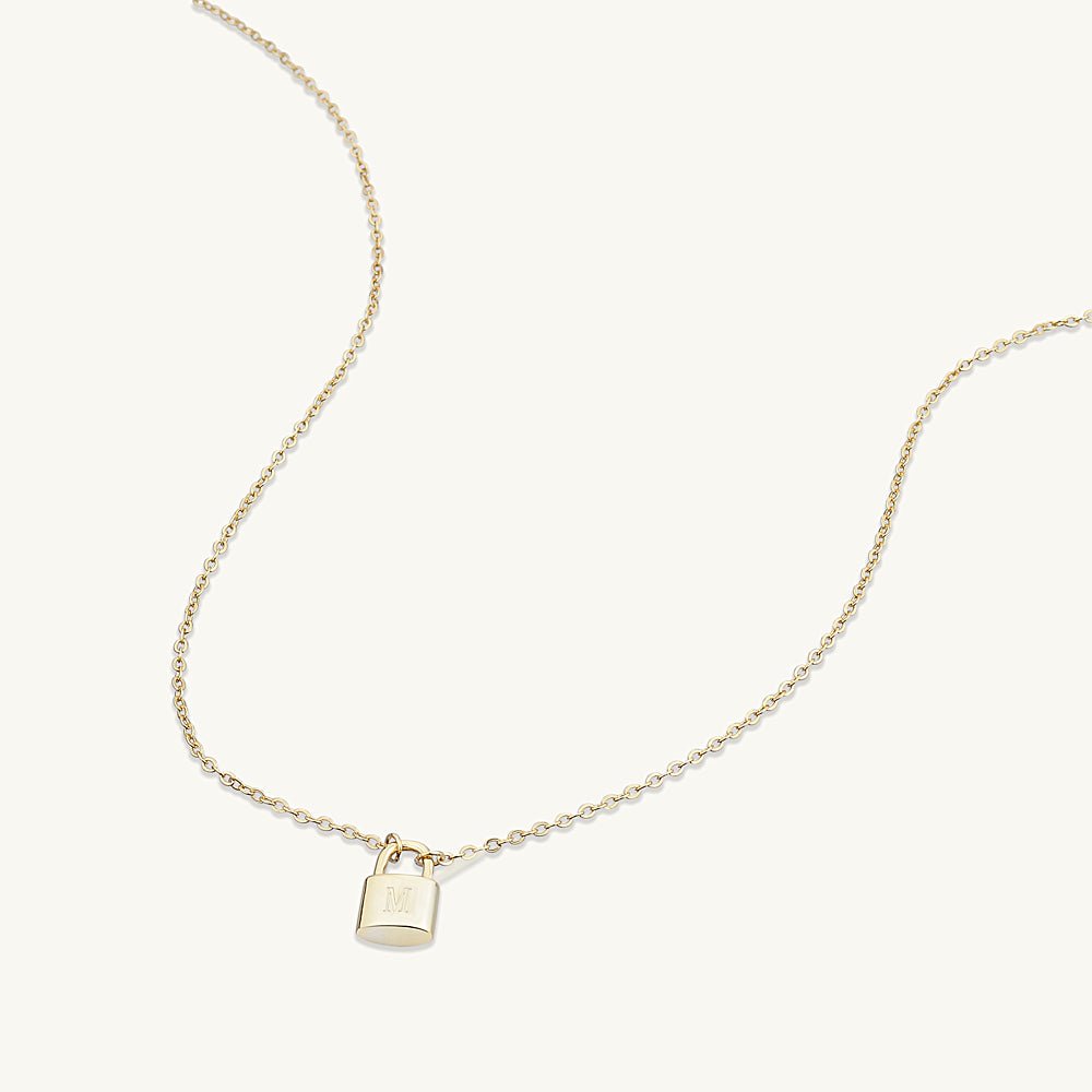 Padlock Initial Letter Necklace - Camile & Stone