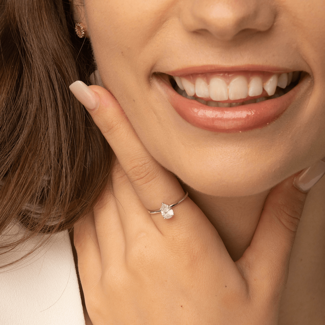 Pear Sapphire Band Ring - Camile & Stone