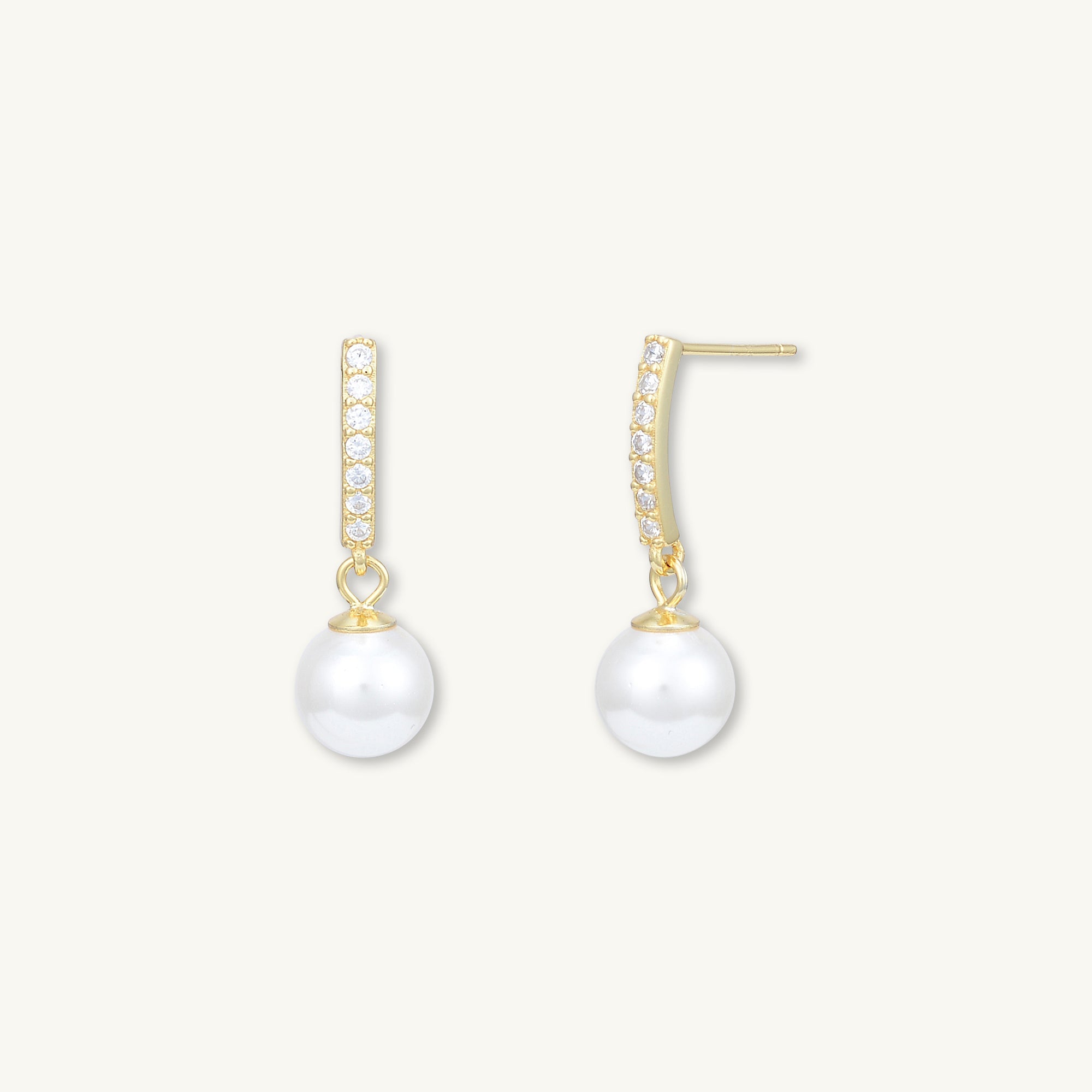 Pearl Linear Sapphire Earrings - Camile & Stone