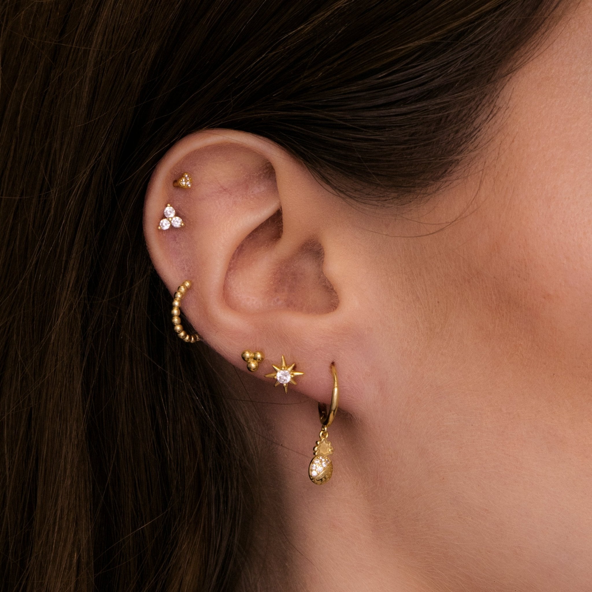 Pineapple Huggie Hoop Earrings - Camile & Stone