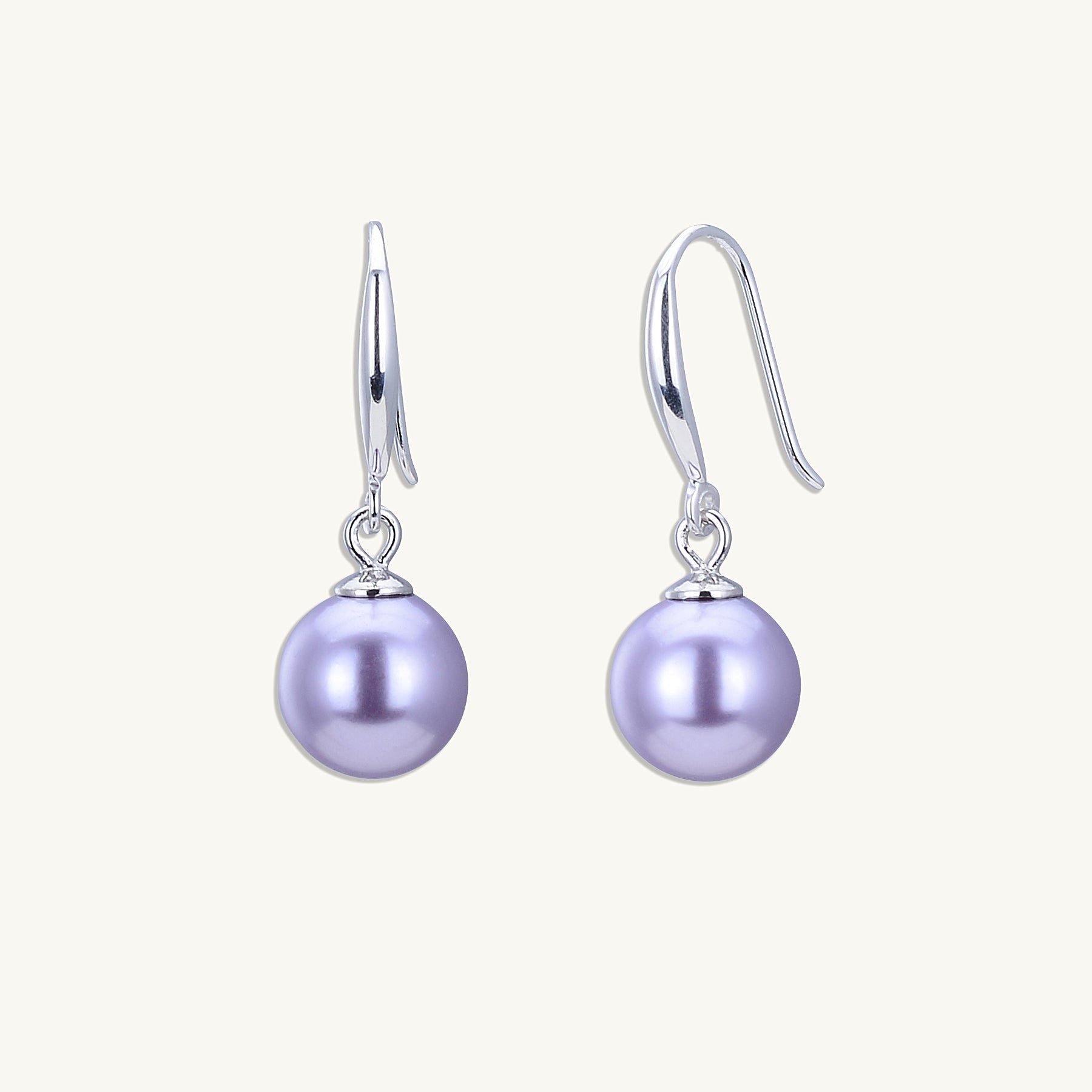 Purple Freshwater Pearl Drop Earrings - Camile & Stone