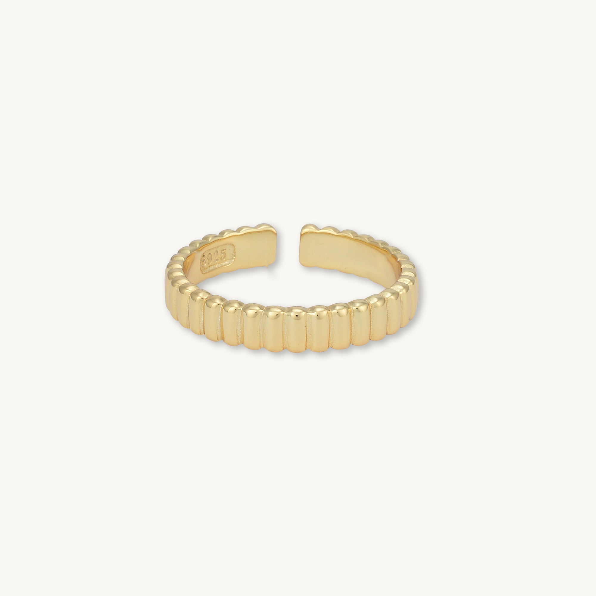 Ridges Open Adjustable Ring - Camile & Stone