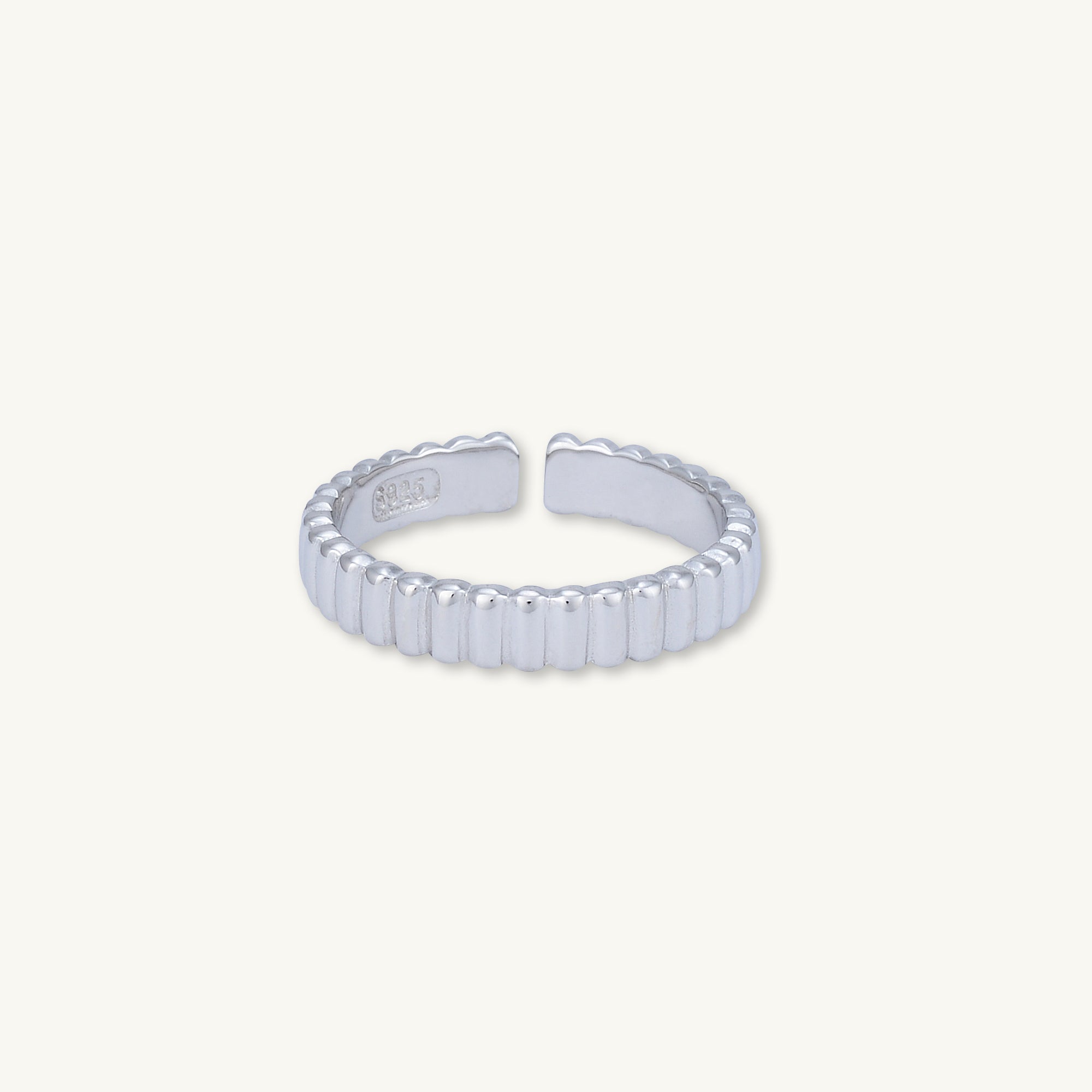 Ridges Open Adjustable Ring - Camile & Stone
