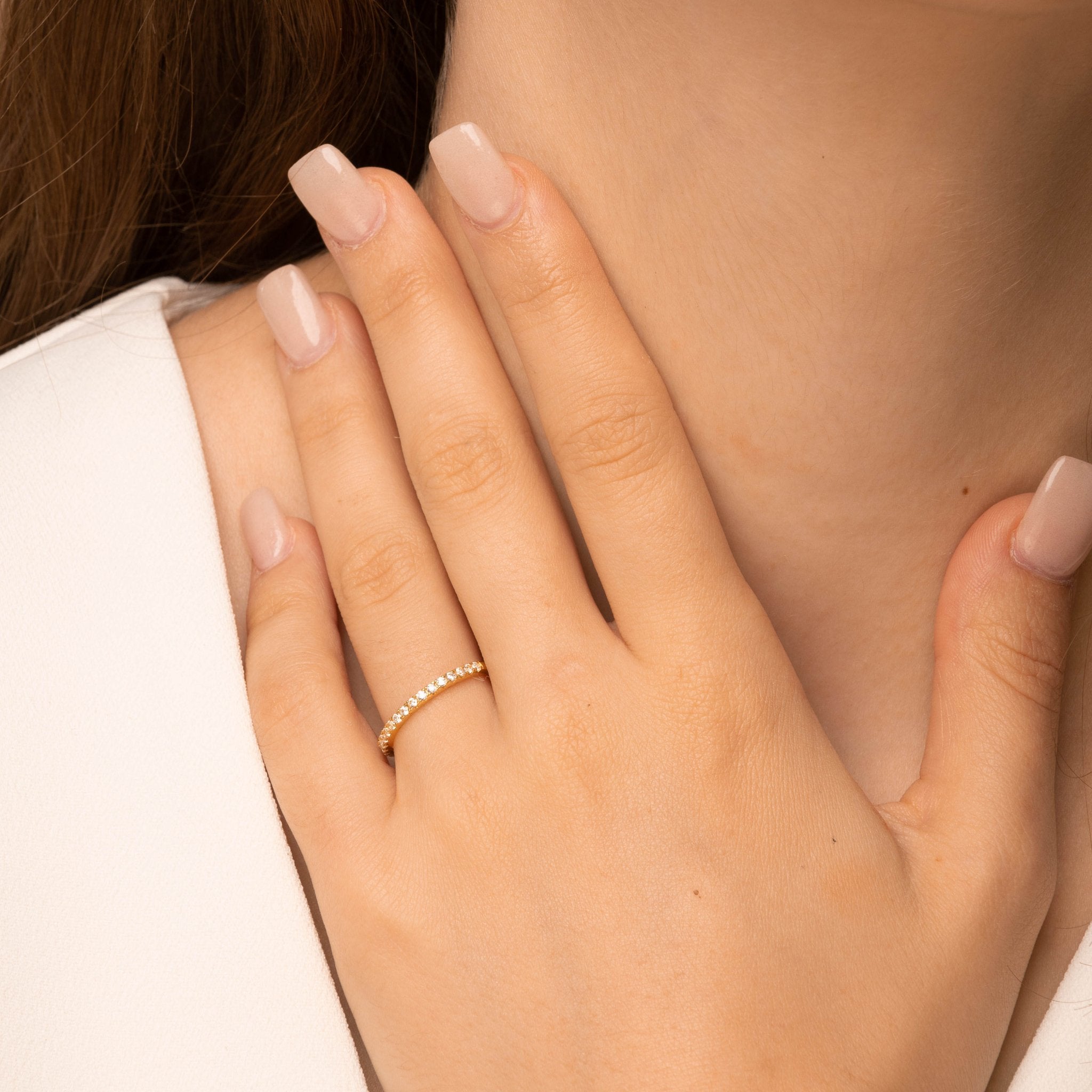 Sapphire Band Stacker Ring - Camile & Stone