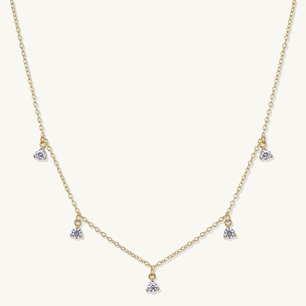 Sapphire Dangling Chain Necklace - Camile & Stone