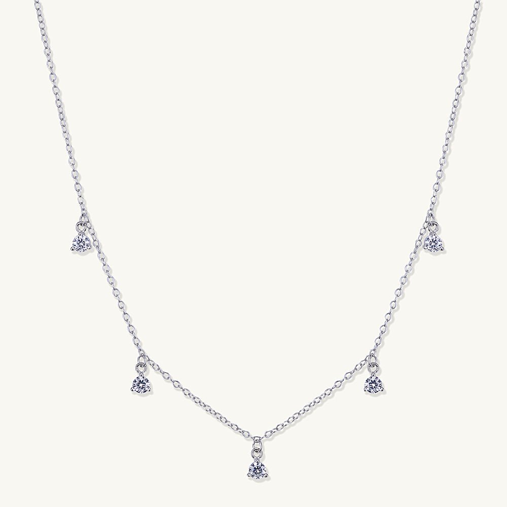 Sapphire Dangling Chain Necklace - Camile & Stone