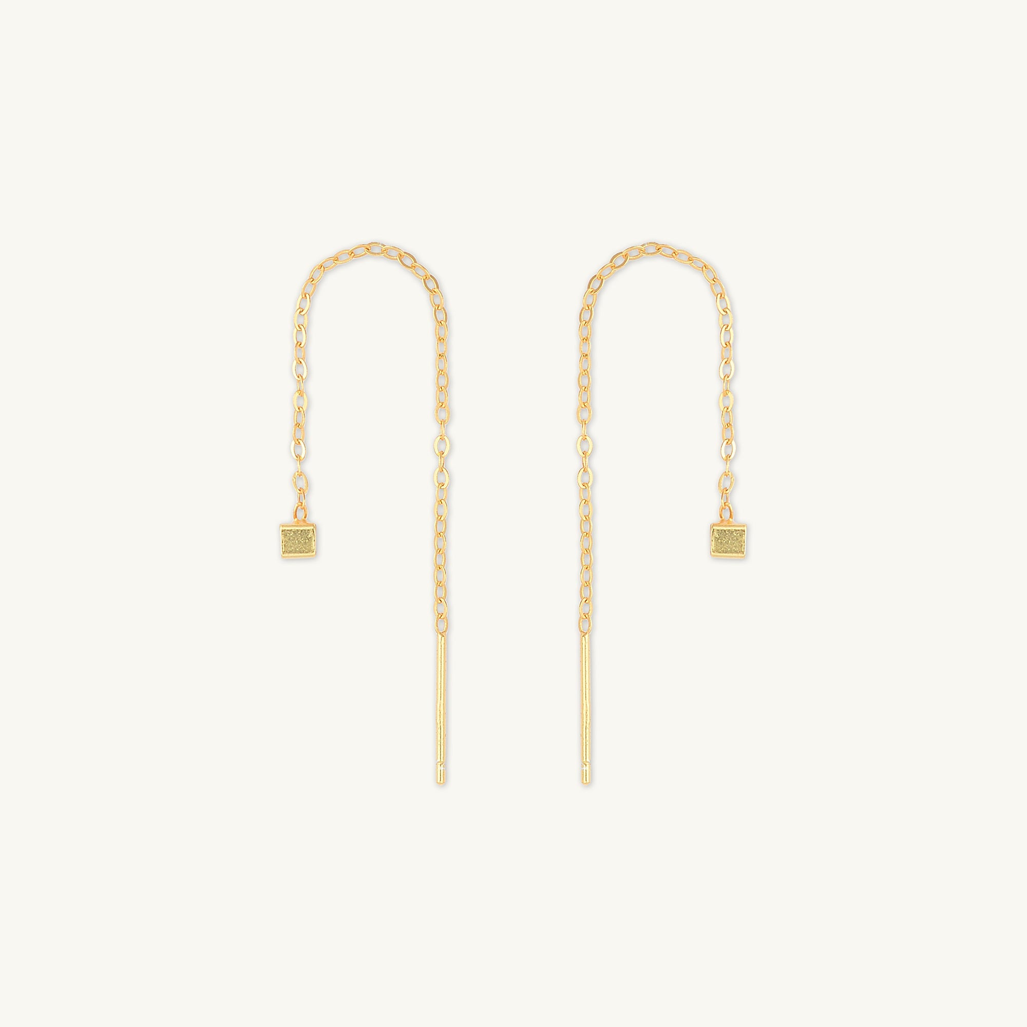 Square Threader Chain Earrings - Camile & Stone