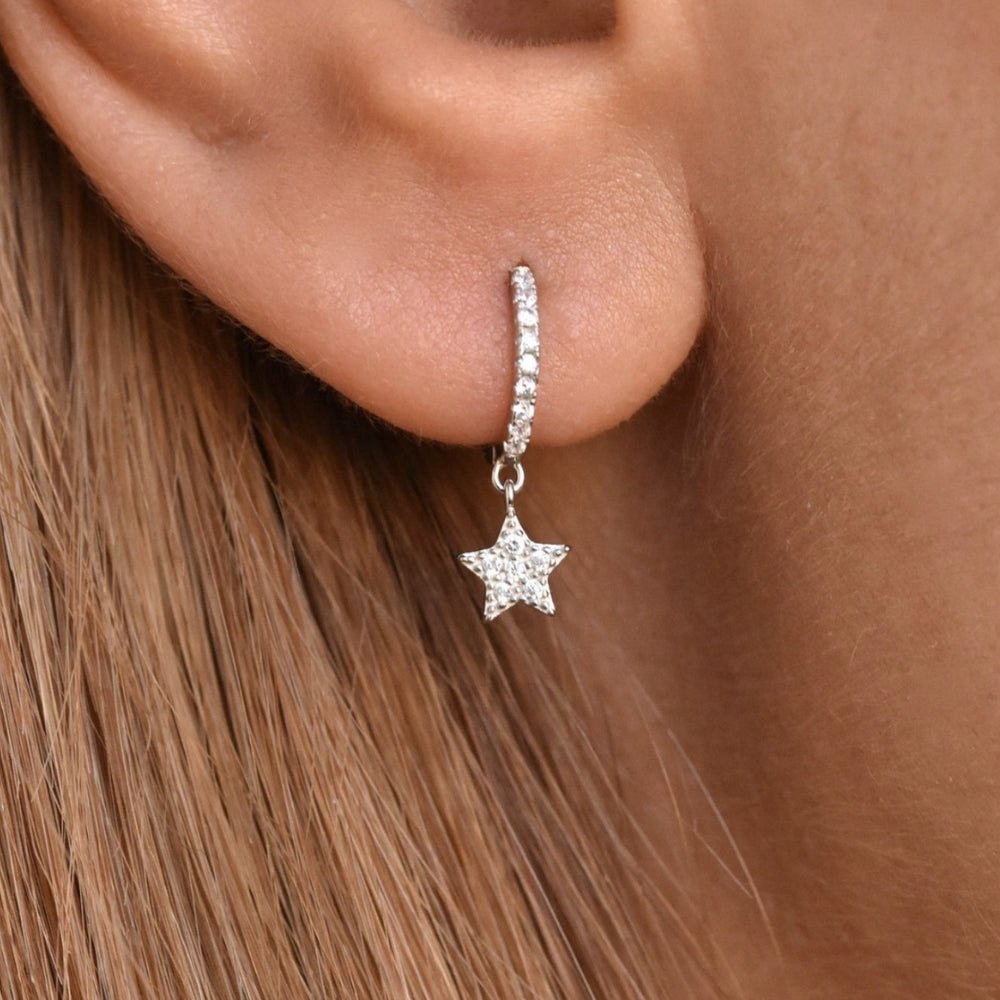 Star Sapphire Hoop Earrings - Camile & Stone