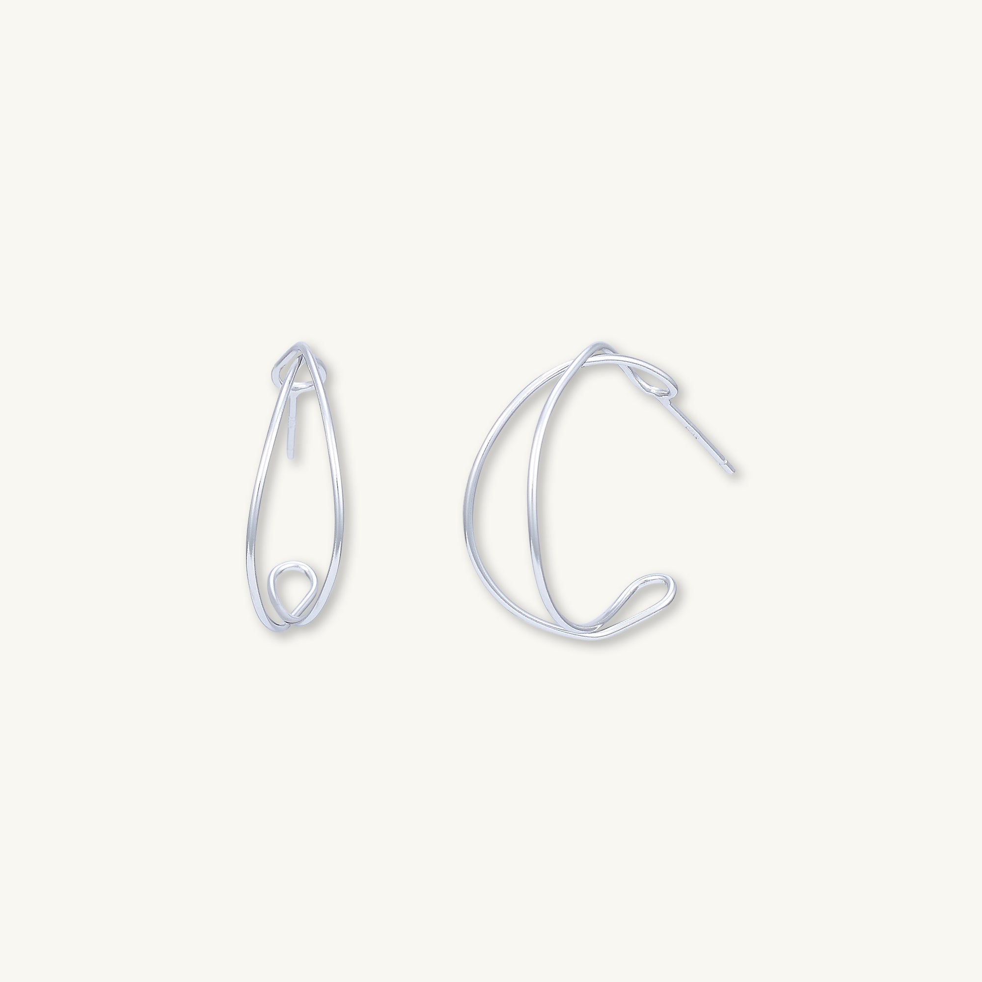 Statement Thin Huggie Hoop Earrings - Camile & Stone