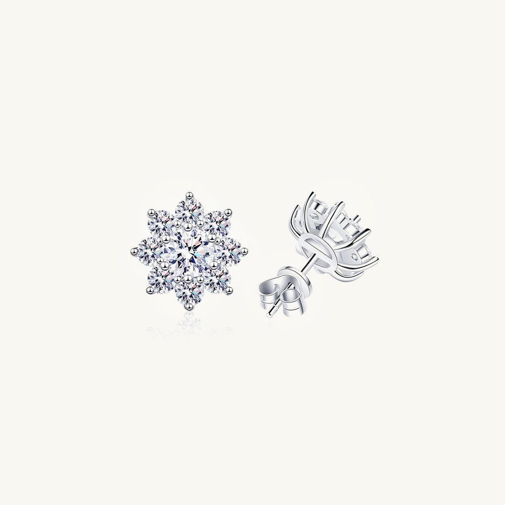 Sunflower Moissanite Stud Earrings 0.5 Carat - Camile & Stone