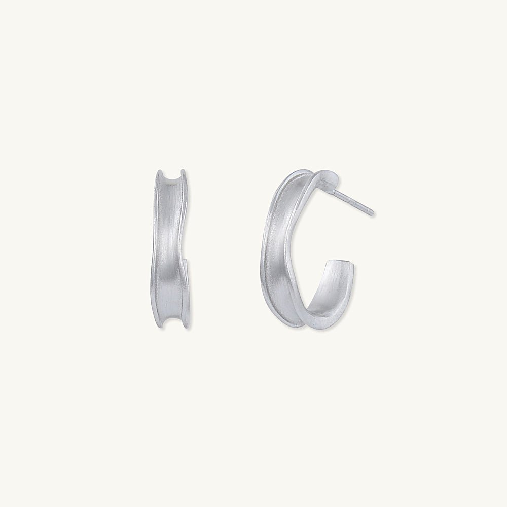Swirl Huggie Hoop Stud Earrings - Camile & Stone