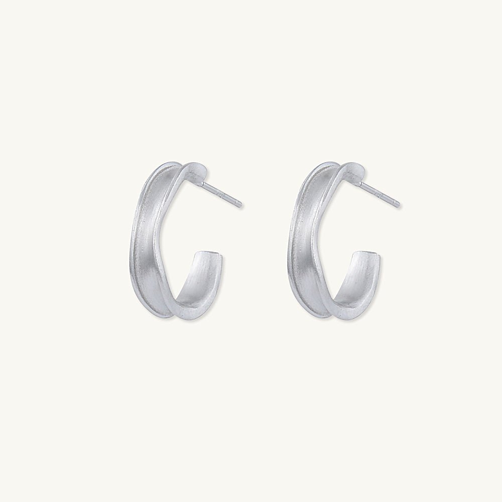 Swirl Huggie Hoop Stud Earrings - Camile & Stone