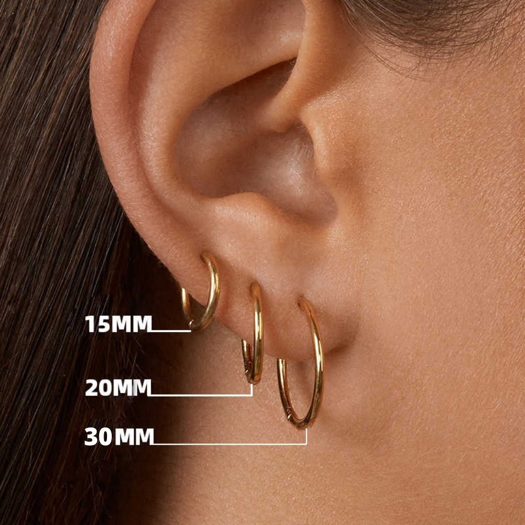 Thin Basic Small Hoops - Camile & Stone