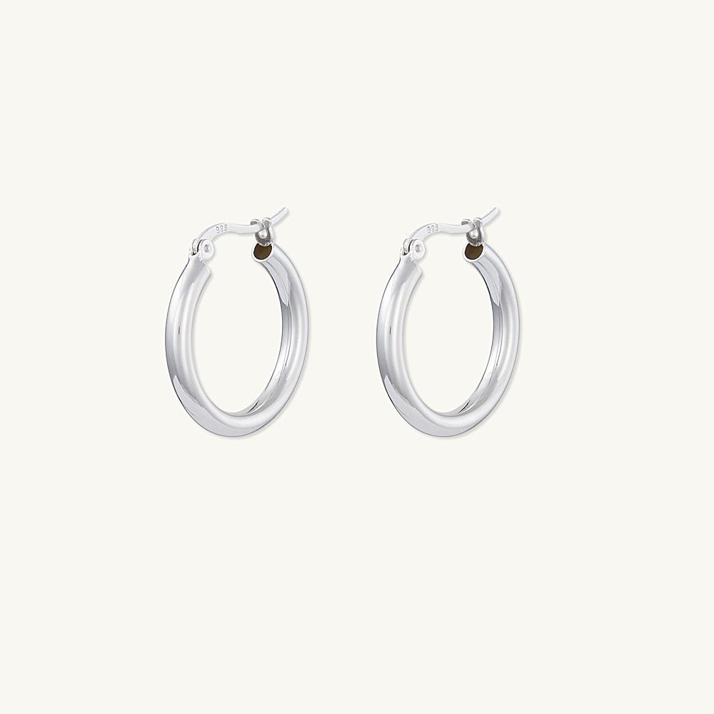 Thin Tube Hoops - Camile & Stone
