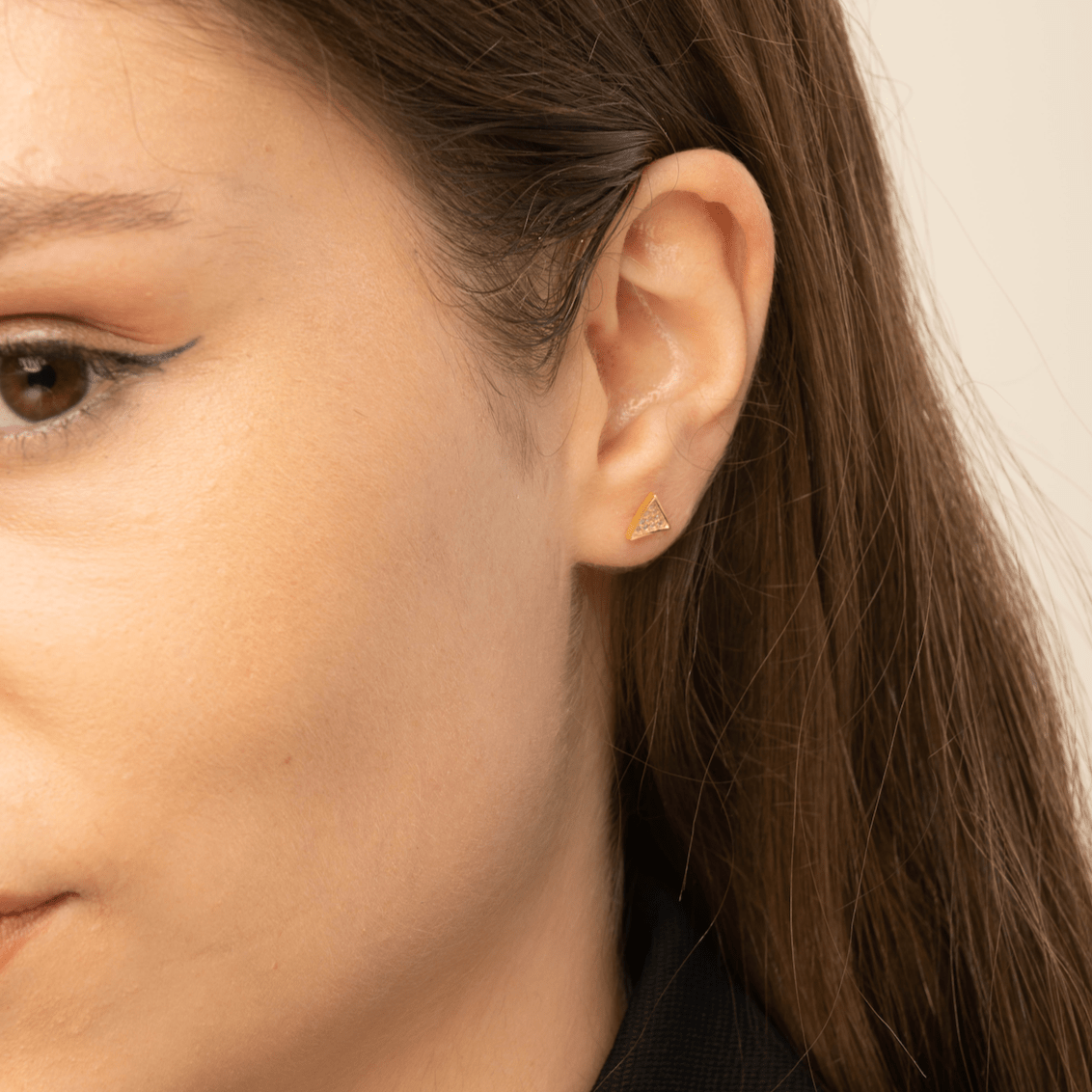 Triangle Sapphire Stud Earrings - Camile & Stone