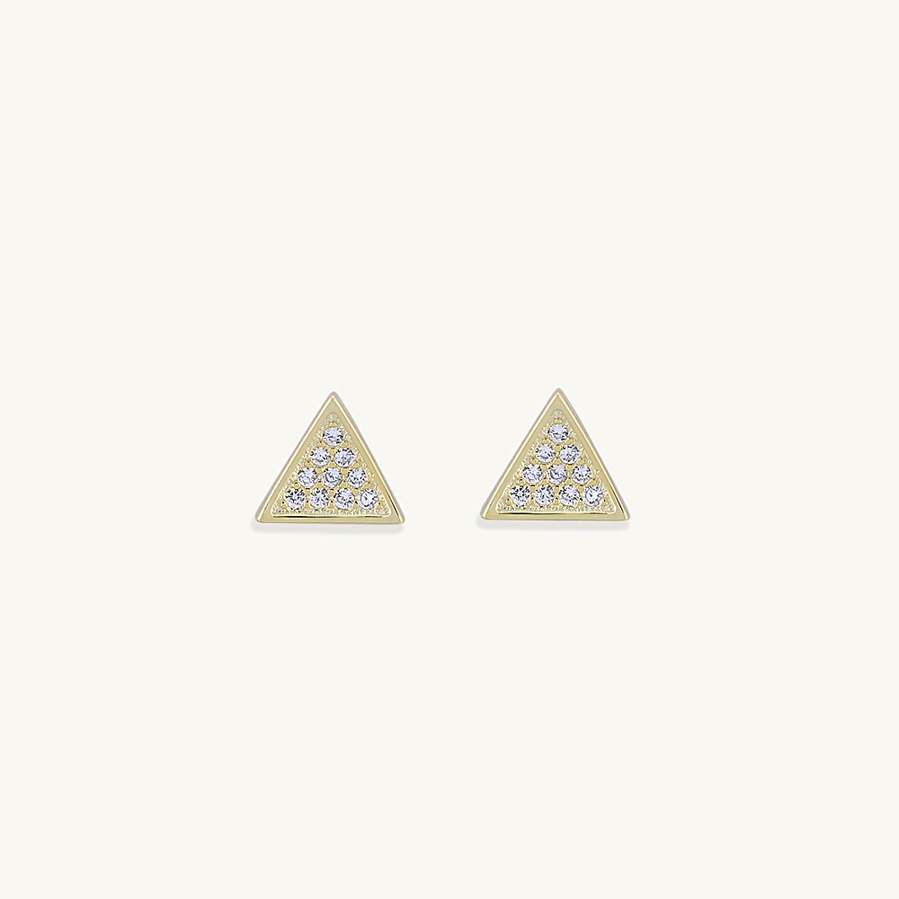 Triangle Sapphire Stud Earrings - Camile & Stone