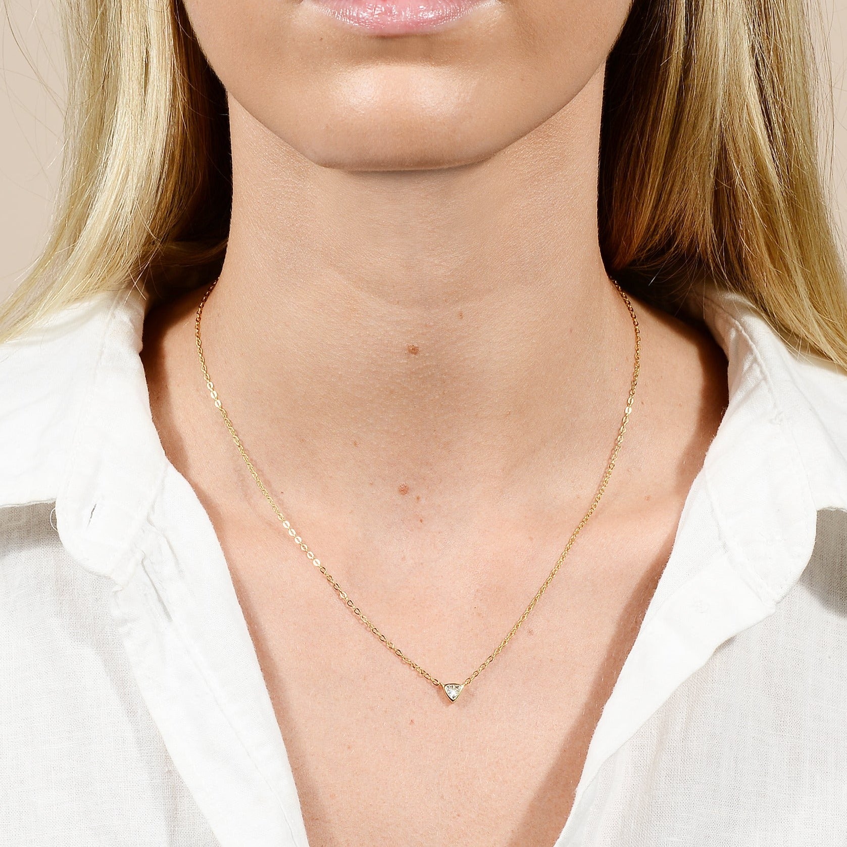 Trillion Triangle Sapphire Necklace - Camile & Stone