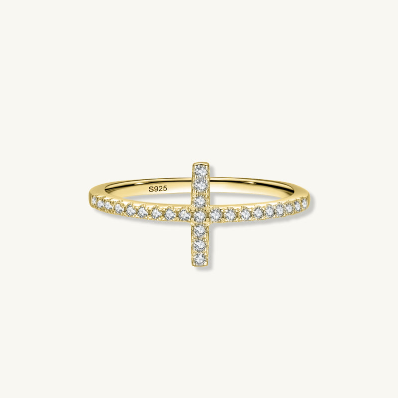 The Cross Sapphire Engagement Ring