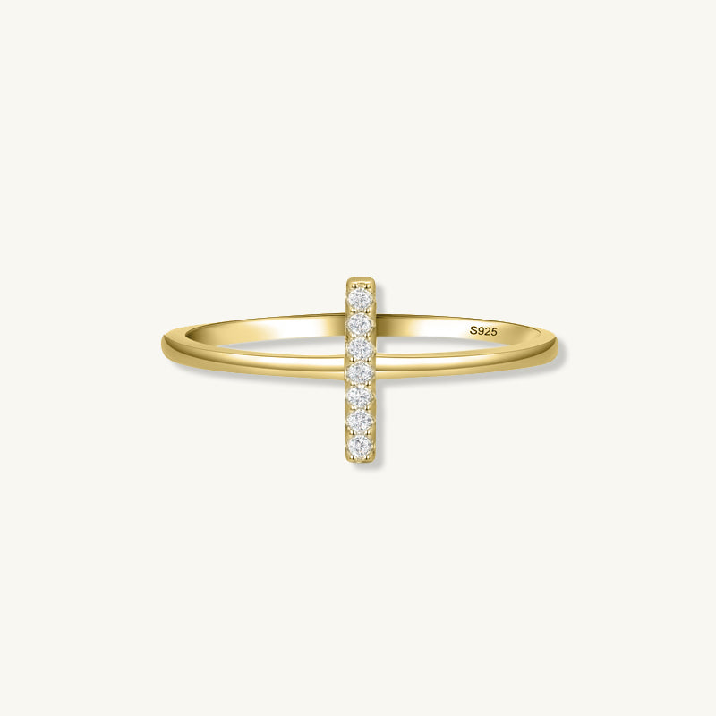 The Clara Cross Sapphire Engagement Ring