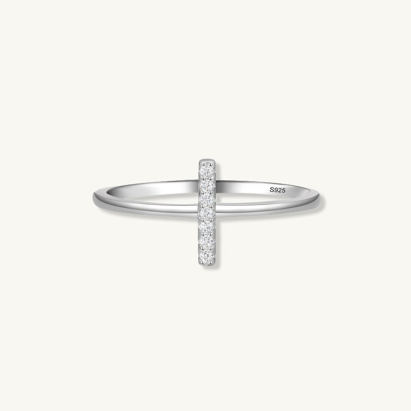 The Clara Cross Sapphire Engagement Ring