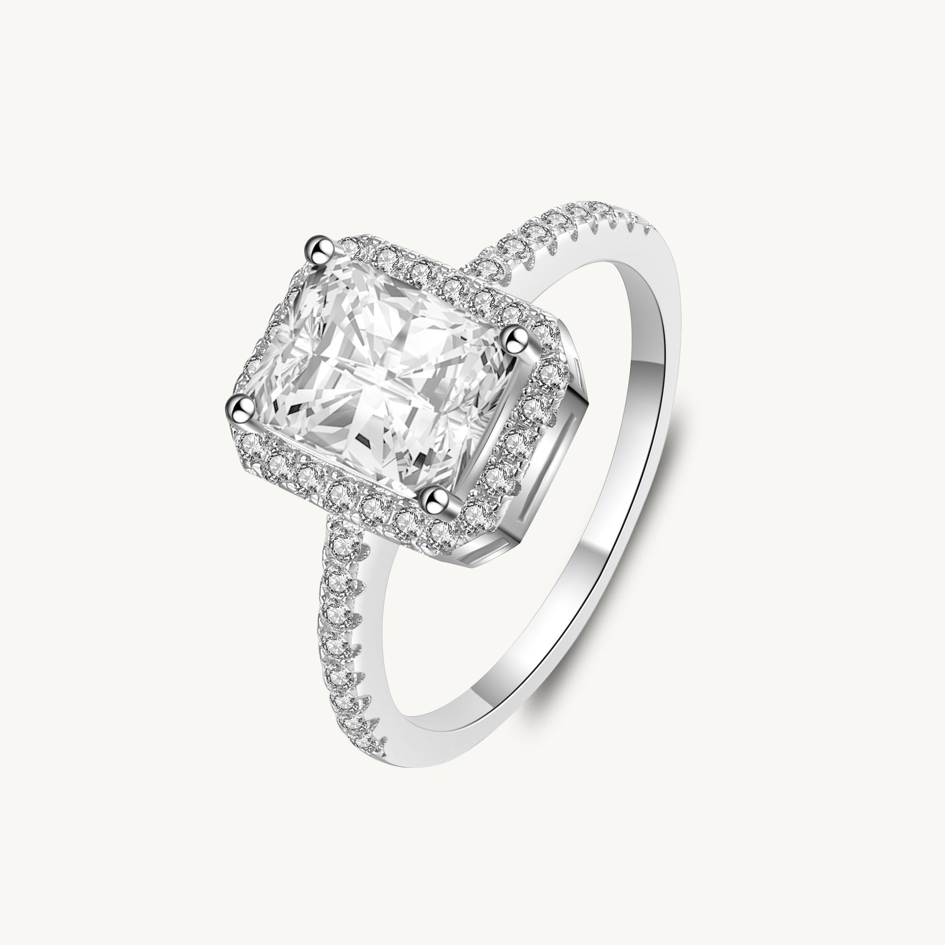 1ct The Juliet Emerald Moissanite Diamond Engagement Ring - Camile & Stone