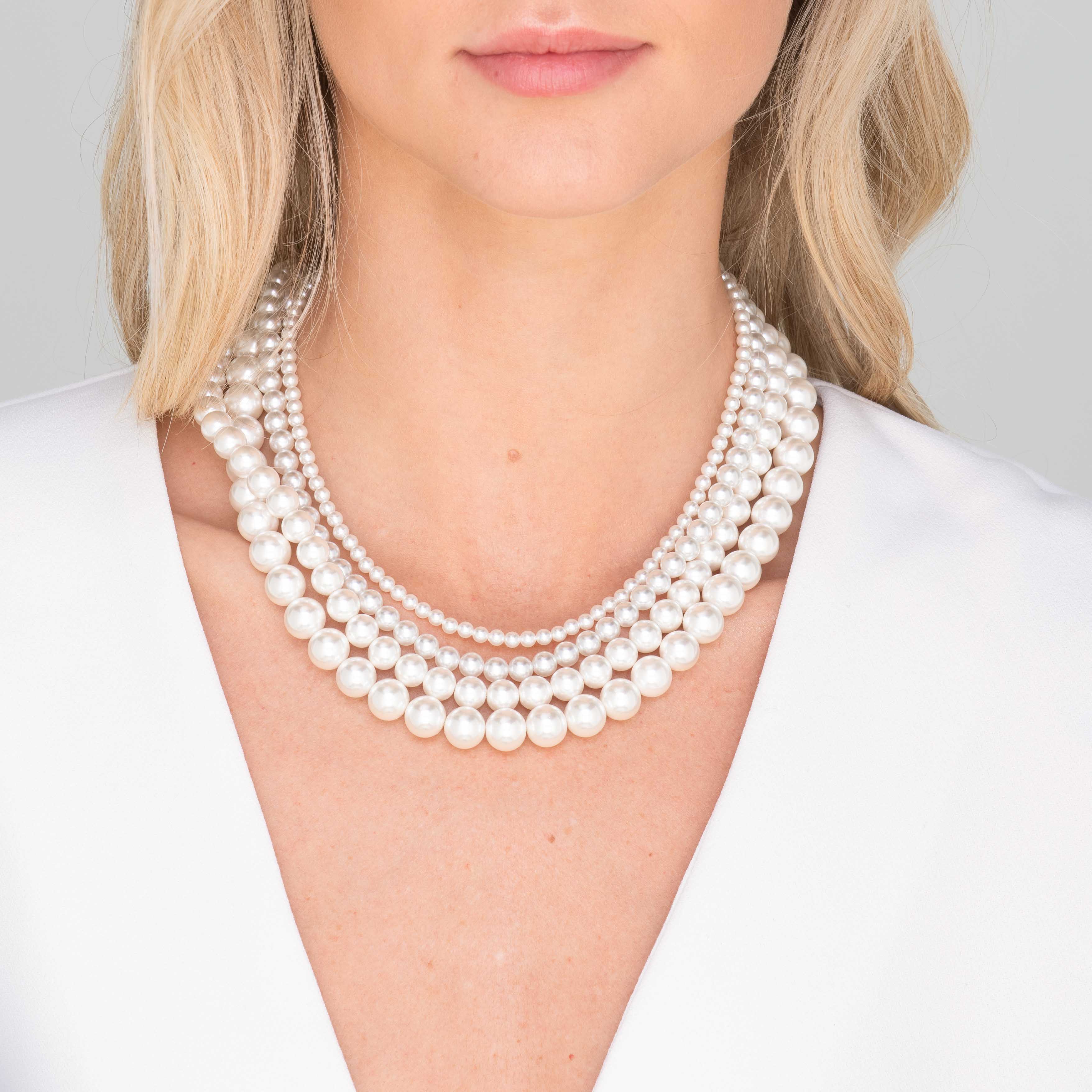 Classic 8mm Round Pearl Necklace