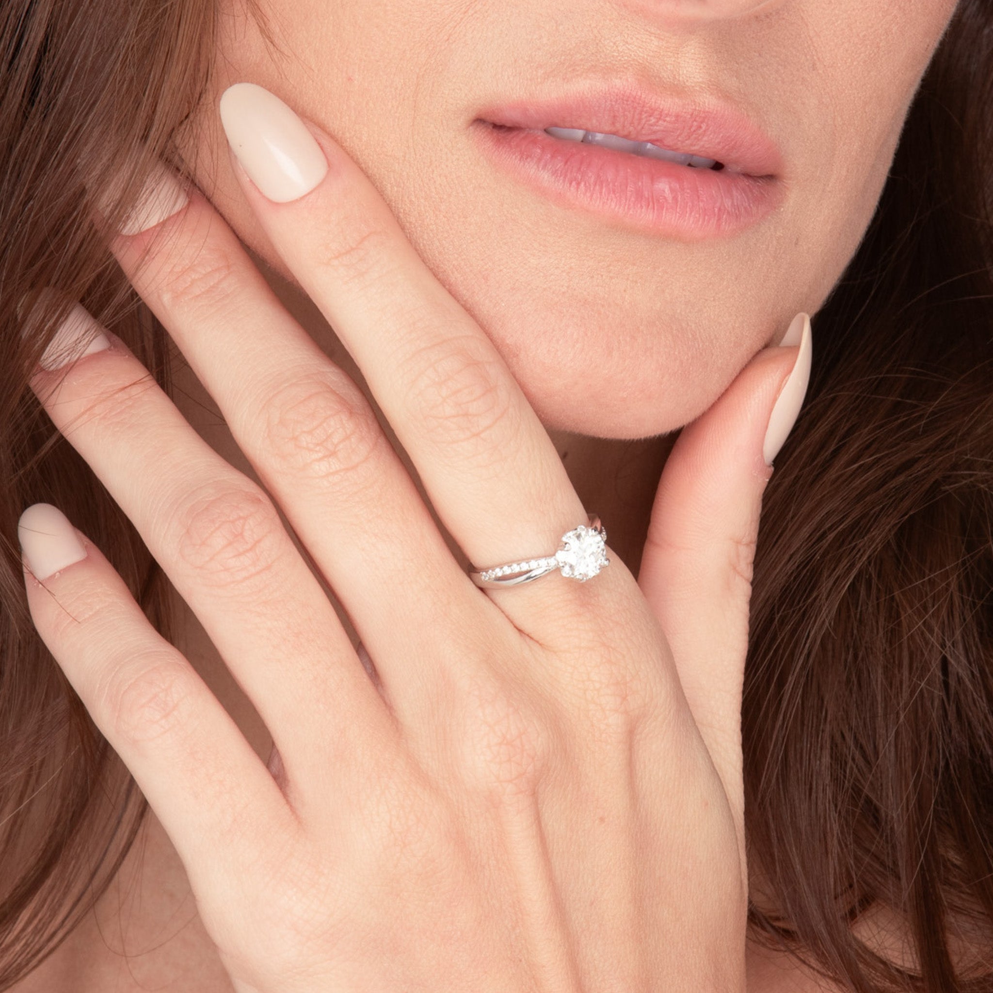 1 ct The Amelia Moissanite Diamond Engagement Ring