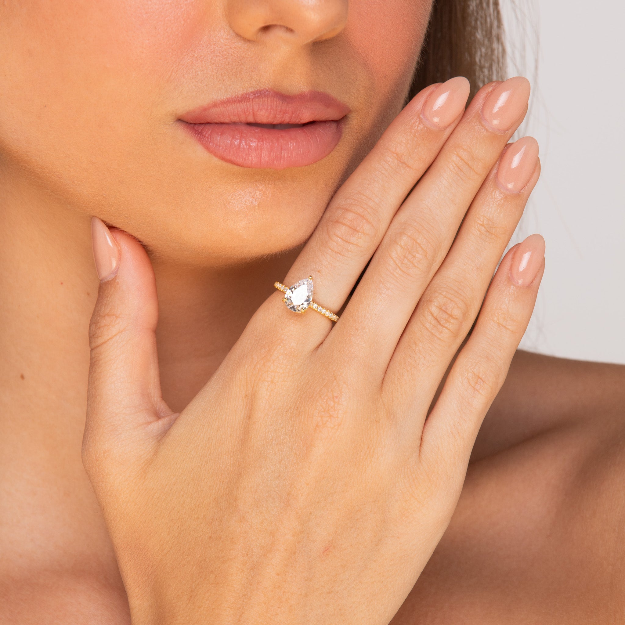The Anna Pear Sapphire Engagement Ring