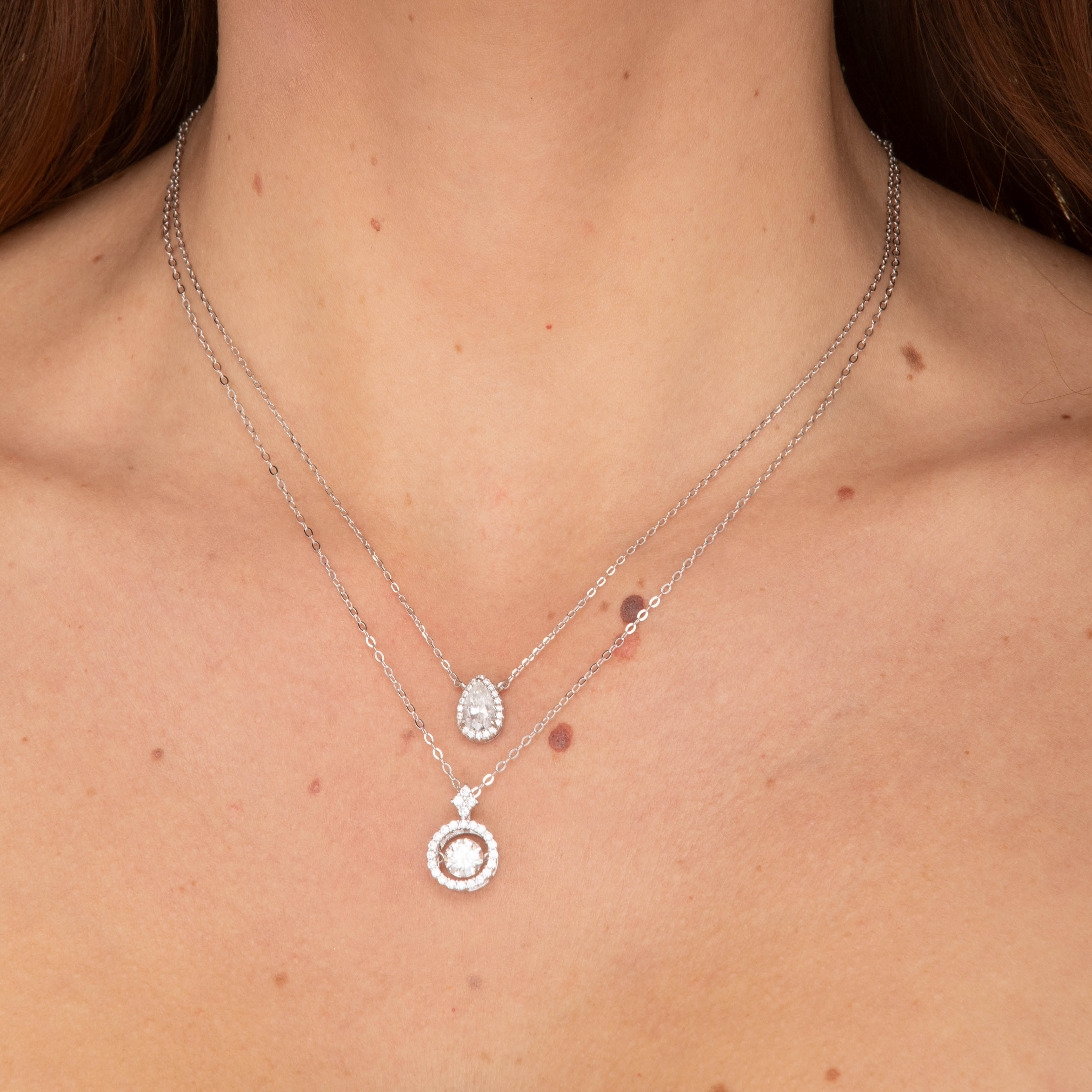 Floating Solitaire Moissanite Necklace 0.8 Carat