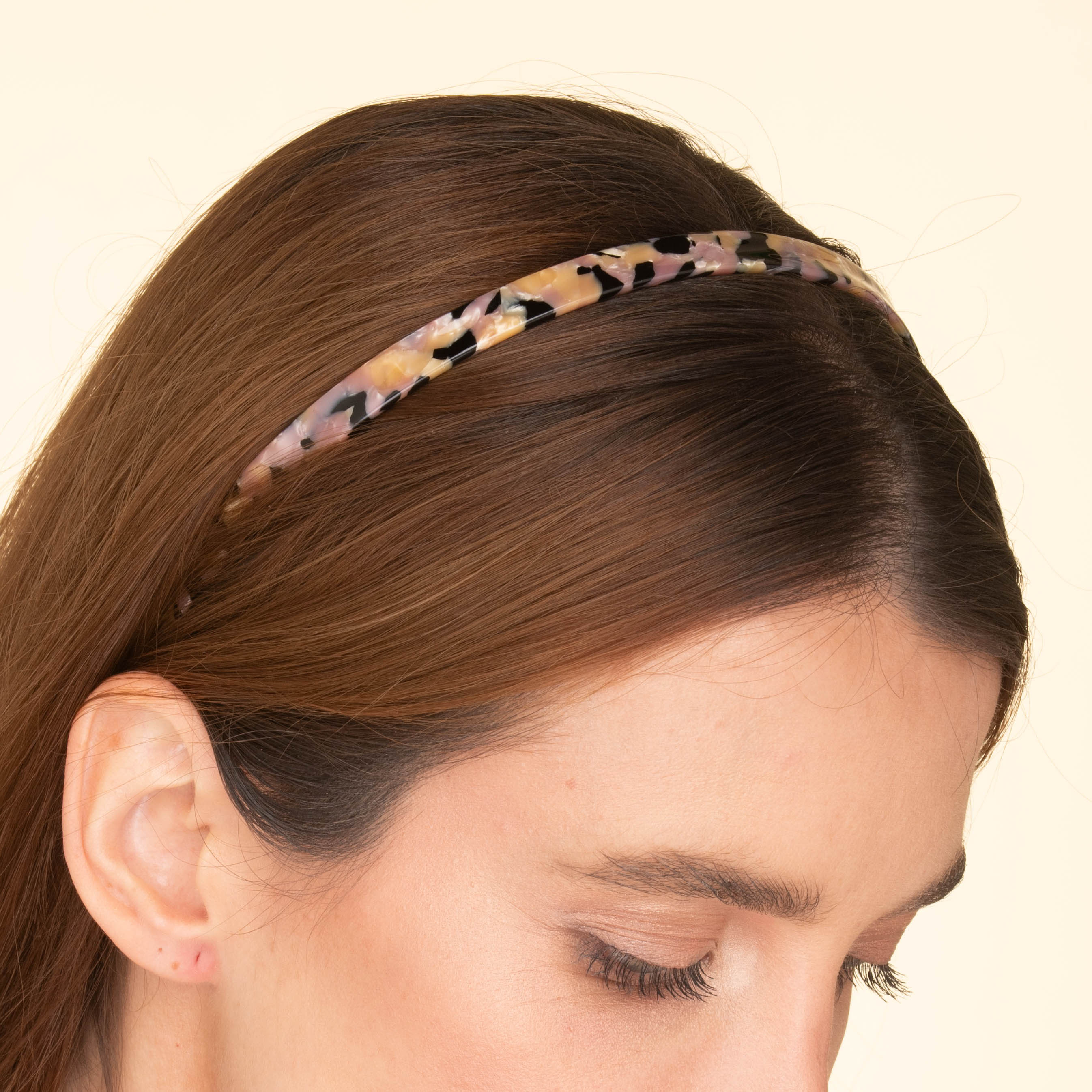 Floral Tortoiseshell 1cm French Headband