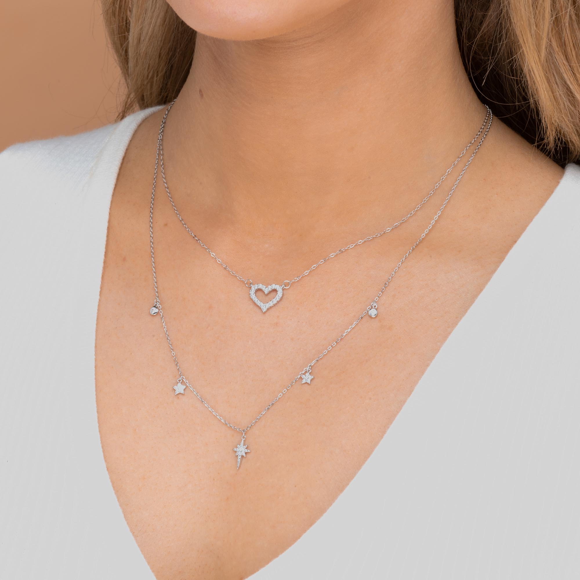 Open Heart Chain Necklace